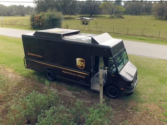 UPS試驗車載無人機送貨 可節(jié)省巨額成本